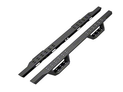 Drop Style Door to Door Nerf Side Step Bars; Black (11-16 F-250 Super Duty SuperCab)