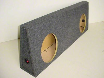 Dual 10-Inch Behind Seat Subwoofer Box; Carpeted (04-16 F-250 Super Duty SuperCrew)