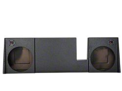 Dual 10-Inch Down Firing Subwoofer Box; Poly Coated (08-26 F-250 Super Duty SuperCrew)