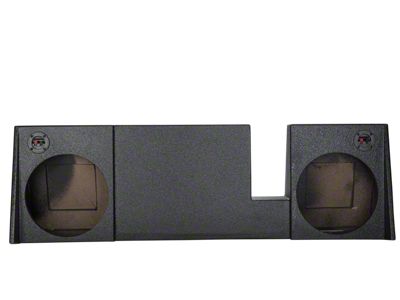 Dual 10-Inch Down Firing Subwoofer Box; Poly Coated (08-26 F-250 Super Duty SuperCrew)