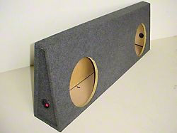 Dual 12-Inch Behind Seat Subwoofer Box; Carpeted (04-16 F-250 Super Duty SuperCrew)