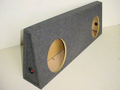 Dual 12-Inch Behind Seat Subwoofer Box; Carpeted (04-16 F-250 Super Duty SuperCrew)