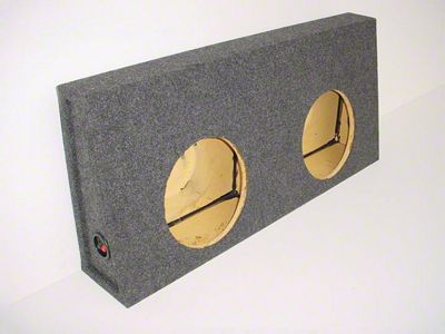 Dual 8-Inch Behind Seat Subwoofer Box; Poly Coated (04-16 F-250 Super Duty SuperCrew)
