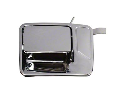 Exterior Door Handle; Rear Driver Side; Chrome (11-16 F-250 Super Duty SuperCrew)