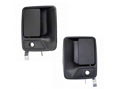 Exterior Door Handles; Front; Textured Black (11-16 F-250 Super Duty)