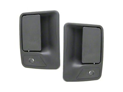 Exterior Door Handles; Front; Textured Black (11-16 F-250 Super Duty)