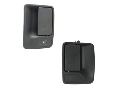 Exterior Door Handles; Front; Textured Black (11-16 F-250 Super Duty)