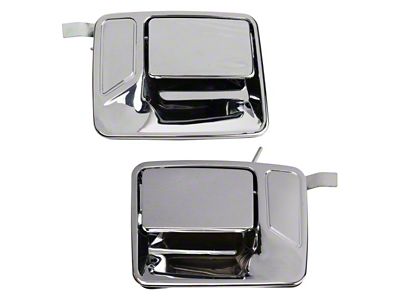 Exterior Door Handles; Rear; Chrome (11-16 F-250 Super Duty SuperCrew)