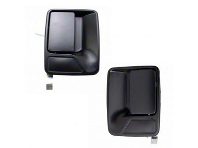 Exterior Door Handles; Rear; Paint to Match Black (11-16 F-250 Super Duty SuperCrew)