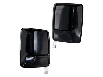 Exterior Door Handles; Rear; Paint to Match Black (11-16 F-250 Super Duty SuperCrew)