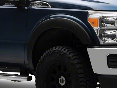 Factory Style Fender Flares; Smooth Black (11-16 F-250 Super Duty)