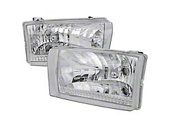 Factory Style Headlights; Chrome Housing; Clear Lens (99-04 F-250 Super Duty)