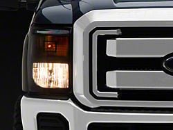 Factory Style Headlights with Clear Corners; Black Housing; Clear Lens (11-16 F-250 Super Duty)