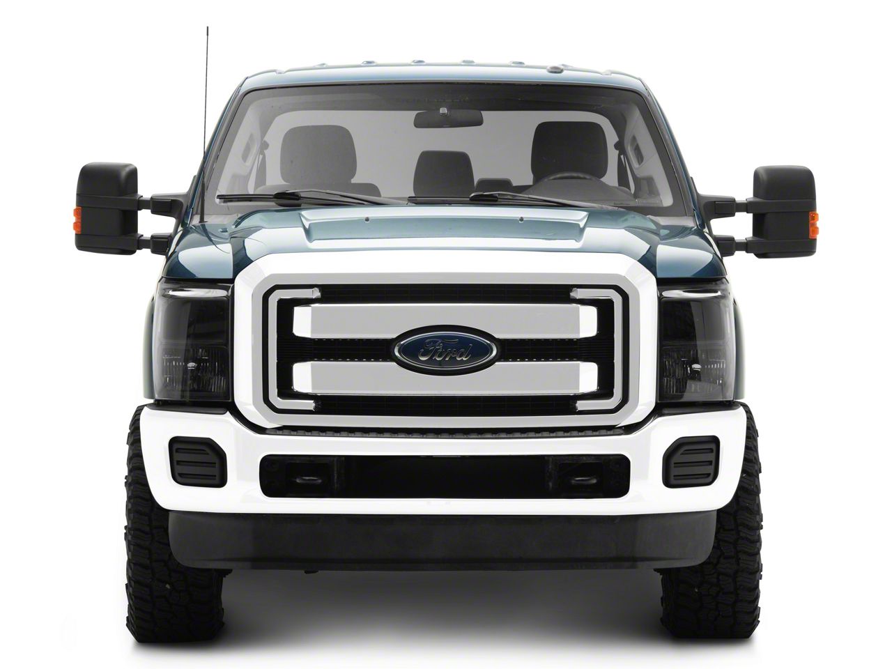 For Ford F250/F350/F450 Super Duty Black Housing Headlights W