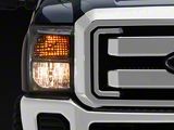 Factory Style Headlights with Clear Corners; Chrome Housing; Clear Lens (11-16 F-250 Super Duty)