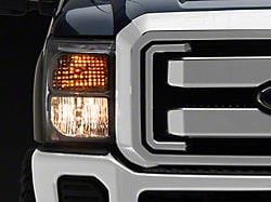 Factory Style Headlights with Clear Corners; Chrome Housing; Clear Lens (11-16 F-250 Super Duty)