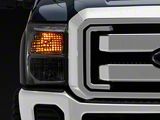 Factory Style Headlights with Clear Corners; Chrome Housing; Clear Lens (11-16 F-250 Super Duty)
