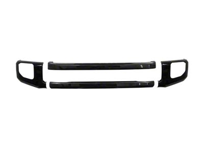 Front Bumper Cover without Fog Light Openings; Gloss Black (20-22 F-250 Super Duty)