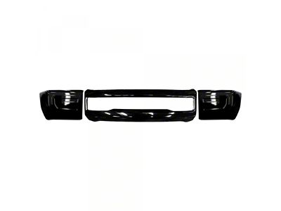 Front Bumper Cover without Fog Light Openings; Gloss Black (17-19 F-250 Super Duty)