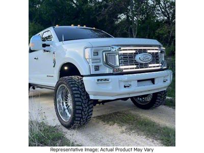 Solid Aluminum Front Bumper Valance; Matte Black (20-22 F-250 Super Duty)