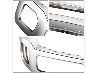 Front Bumper without Bumper End Cap Holes; Chrome (11-16 F-250 Super Duty)