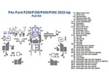 Full Dash Trim Kit; Oxford Burlwood Finish (22-25 F-250 Super Duty)
