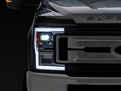Full LED Headlights; Chrome Housing; Clear Lens (17-19 F-250 Super Duty w/ Factory Halogen Headlights)