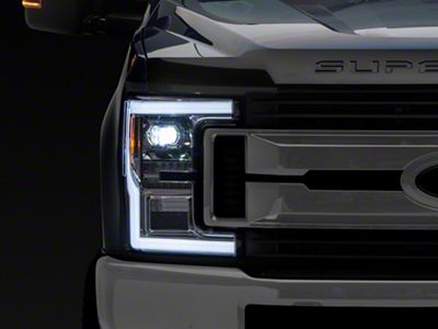 Full LED Headlights; Chrome Housing; Clear Lens (17-19 F-250 Super Duty w/ Factory Halogen Headlights)