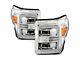 Full LED Projector Headlights with Sequential Turn Signals; Chrome Housing; Clear Lens (11-16 F-250 Super Duty)