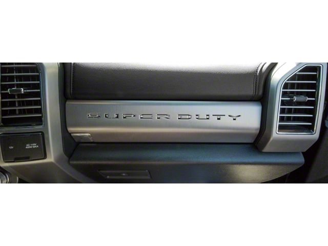 Glove Box Insert Letters; Black and Silver American Flag (17-22 F-250 Super Duty)