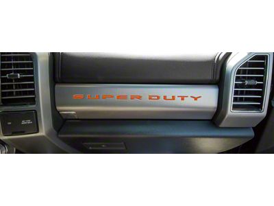 Glove Box Insert Letters; Gloss Orange (17-22 F-250 Super Duty)