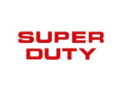 Glove Box Letter Inserts; Gloss Red (11-16 F-250 Super Duty)