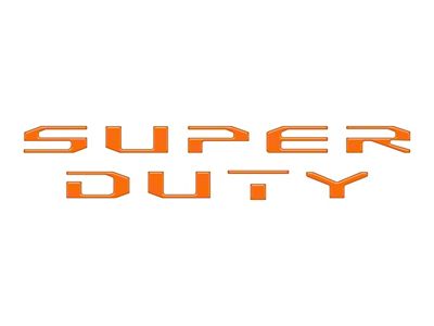 Glovebox Letter Inserts; Gloss Orange (23-25 F-250 Super Duty)