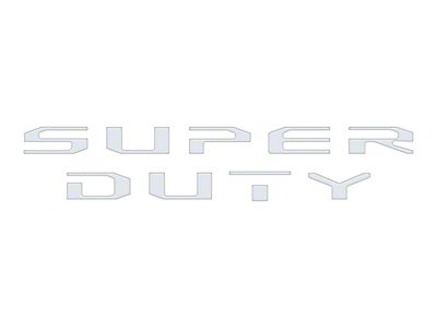 Glovebox Letter Inserts; Gloss White (23-25 F-250 Super Duty)