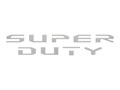 Glovebox Letter Inserts; Iconic Silver (23-25 F-250 Super Duty)
