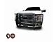 Grille Guard with 5.30-Inch Red Round Flood LED Lights; Black (17-22 F-250 Super Duty)