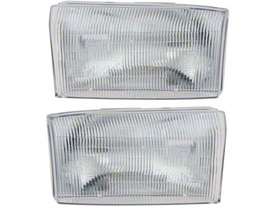 Halogen Headlights; Chrome Housing; Clear Lens (99-04 F-250 Super Duty)