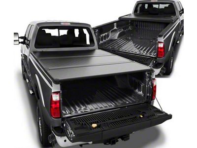 Hard Tri-Fold Style Tonneau Cover; Black (11-16 F-250 Super Duty w/ 6-3/4-Foot Bed)