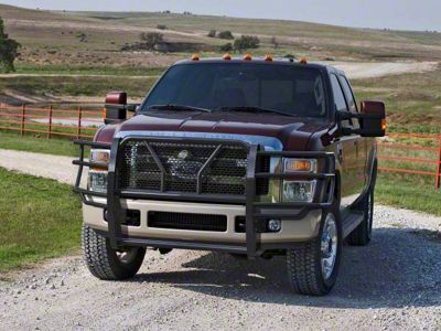 HD Grille Guard; Semi-Gloss Black (08-10 F-250 Super Duty)