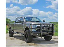 HD Replacement Front Bumper with Receiver Hitch; Semi-Gloss Black (23-25 F-250 Super Duty)