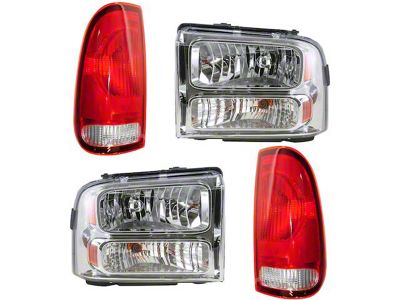 Headlight and Tail Light Set (02-04 F-250 Super Duty King Ranch, XL, XLT)