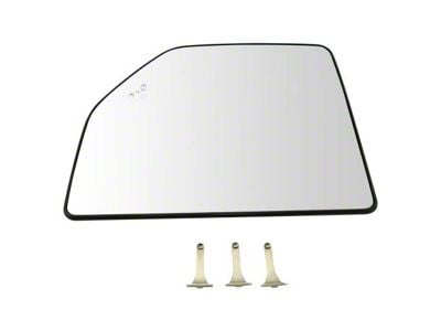 Heated Blind Spot Detection Upper Towing Mirror Glass; Driver Side (17-18 F-250 Super Duty)