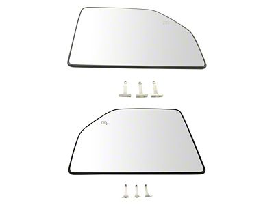 Heated Upper Towing Mirror Glass; Driver and Passenger Side (2017 F-250 Super Duty)