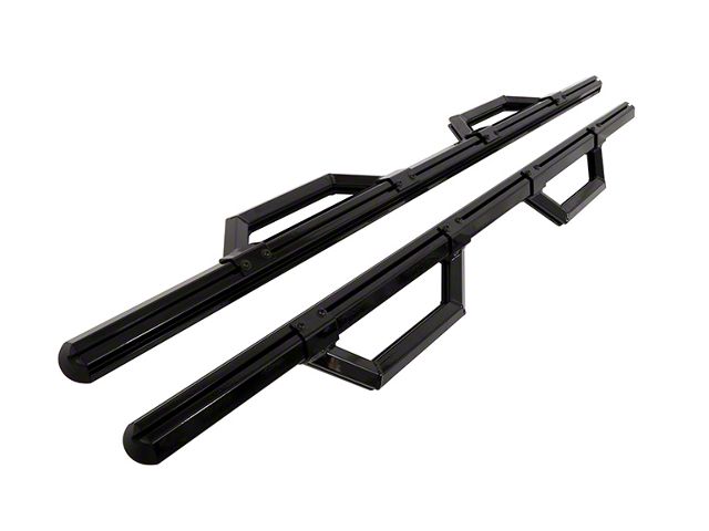 Hex Series Side Step Bars without Mounting Brackets; Gloss Black (11-24 F-250 Super Duty SuperCab)