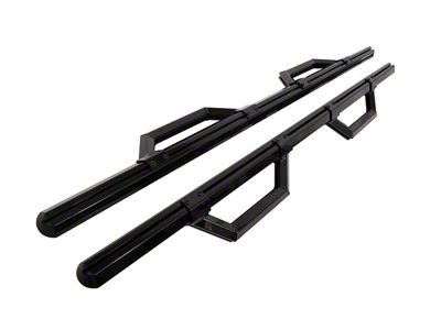 Hex Series Side Step Bars without Mounting Brackets; Gloss Black (11-24 F-250 Super Duty SuperCrew)