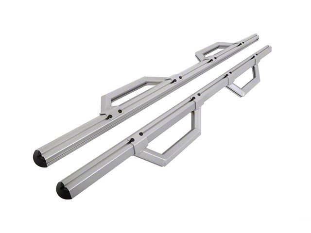 Hex Series Side Step Bars without Mounting Brackets; Silver (11-24 F-250 Super Duty SuperCrew)