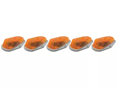 Hi-5 Cab Roof Light Kit; 80-96 Ford Style; Amber LED (Universal; Some Adaptation May Be Required)