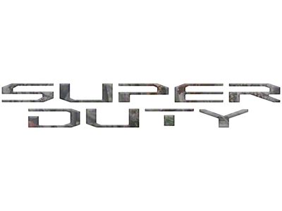 Hood Letter Inserts; Camouflage (23-25 F-250 Super Duty)