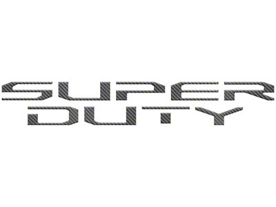 Hood Letter Inserts; Domed Carbon Fiber (23-25 F-250 Super Duty)