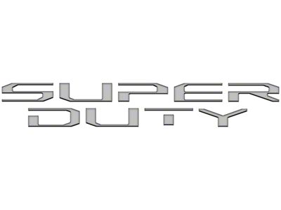 Hood Letter Inserts; Liquid Chrome (23-25 F-250 Super Duty)